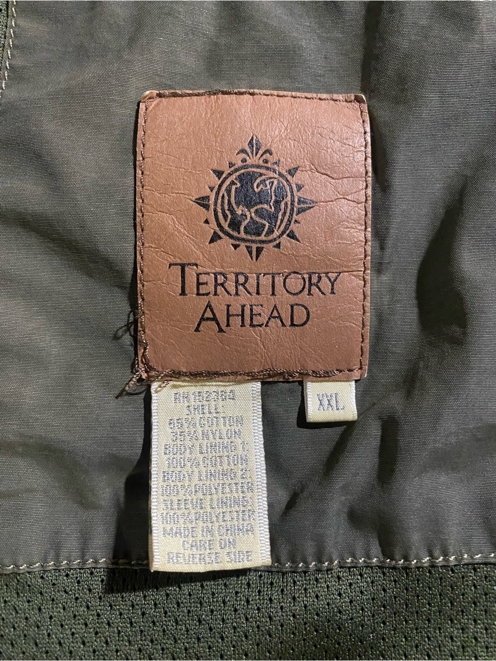Men’s Territory Ahead Olive Green Hooded Jacket, Size XXL - Picture 7 of 12